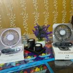 Transparent Desktop Fan Rechargeable Mini Table Fan - Black
